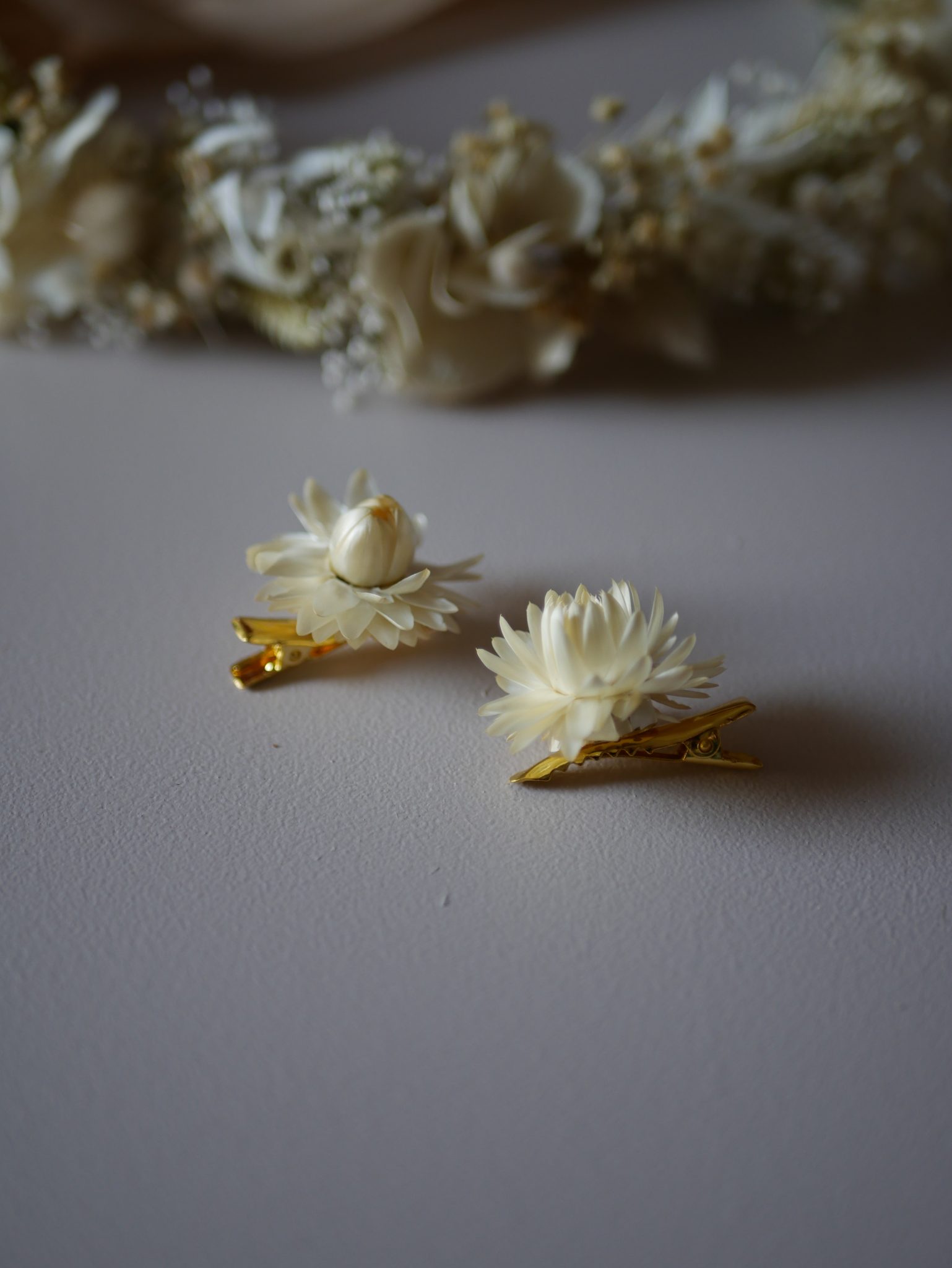 Pinces crocodile - crème