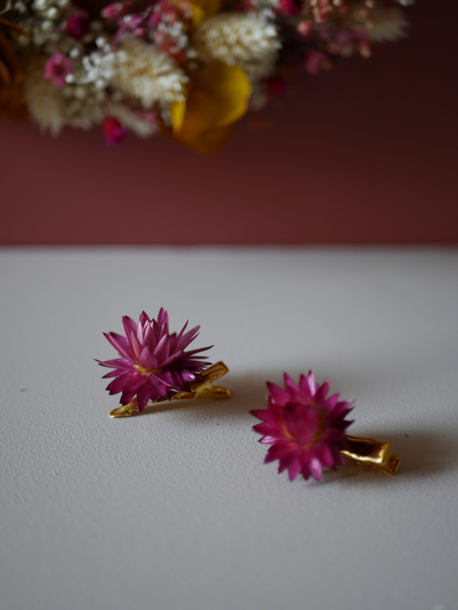 Pinces crocodile - rose